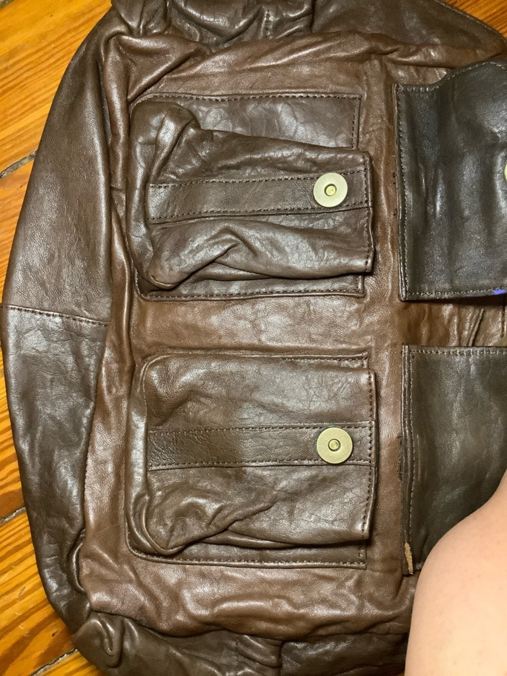 NWOT Y2K VTG Abaco Paris Leather Satchel - Picture 8 of 16